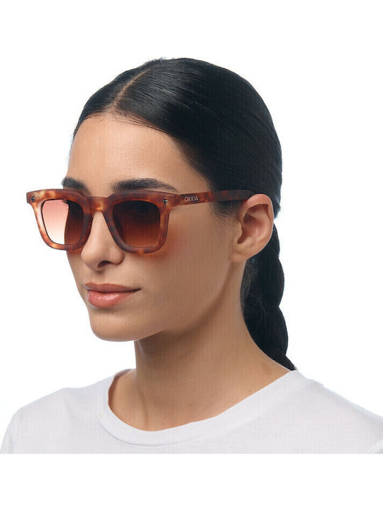 Okkia Firenze Unisex Sonnenbrillen mit Braunen Schildkrötenrahmen und Braunen Gläsern OK068SHBR
