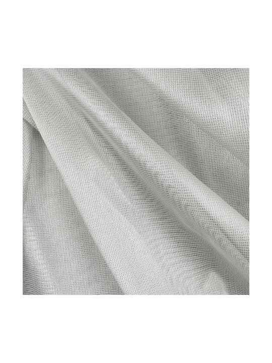 Saray Home Κουρτίνα με Τρέσα Γκρι-ασημί 300x280εκ.