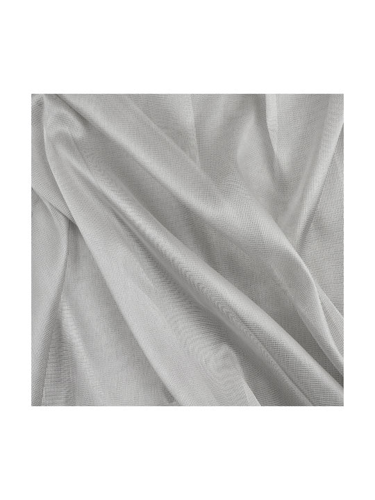 Saray Home Κουρτίνα με Τρέσα Γκρι-ασημί 300x280εκ.