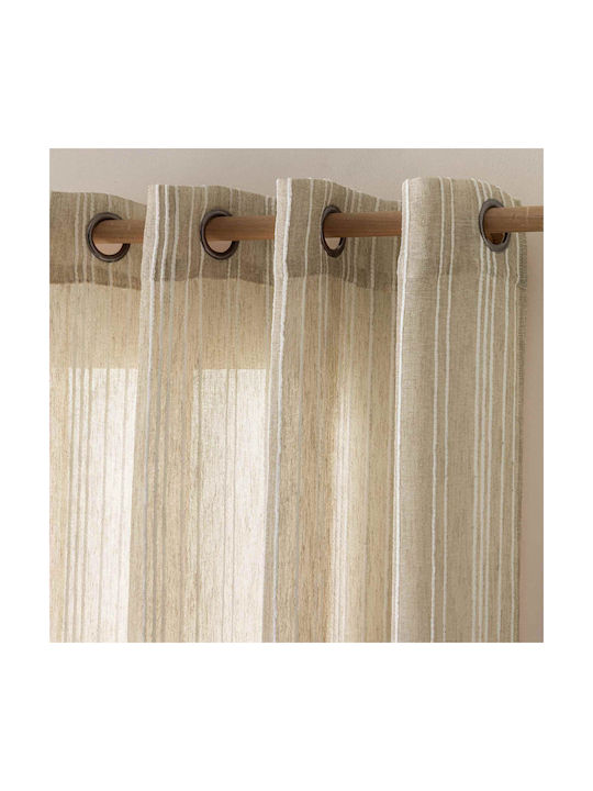Vorhang mit Grommet Zaho Beiges 140x280cm