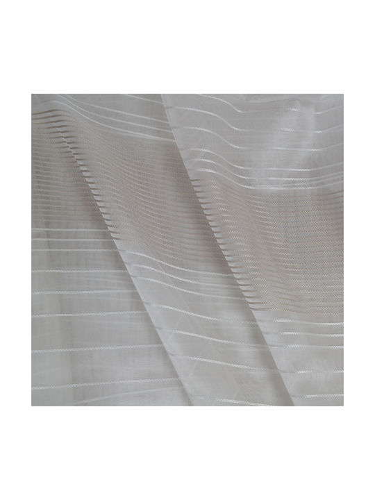 Saray Home Κουρτίνα με Τρέσα Λευκό 140x280εκ.