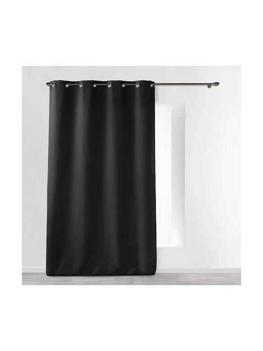 Κουρτίνα με Τρουκς Essentiel Noir 140x260εκ.