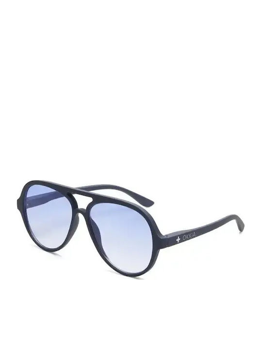 Okkia Alessio Unisex Sunglasses with Transparent Frame with Gradient Lens OK021-TCL