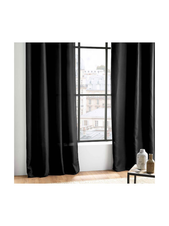 Spitishop Vorhang mit Grommets Absolu Schwarz 140x280cm