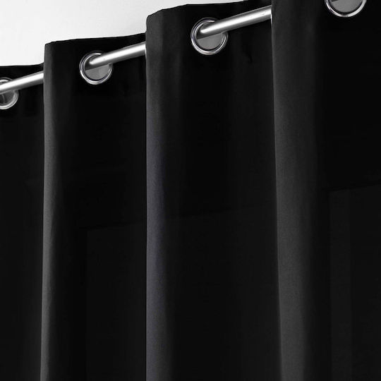 Spitishop Vorhang mit Grommets Absolu Schwarz 140x280cm