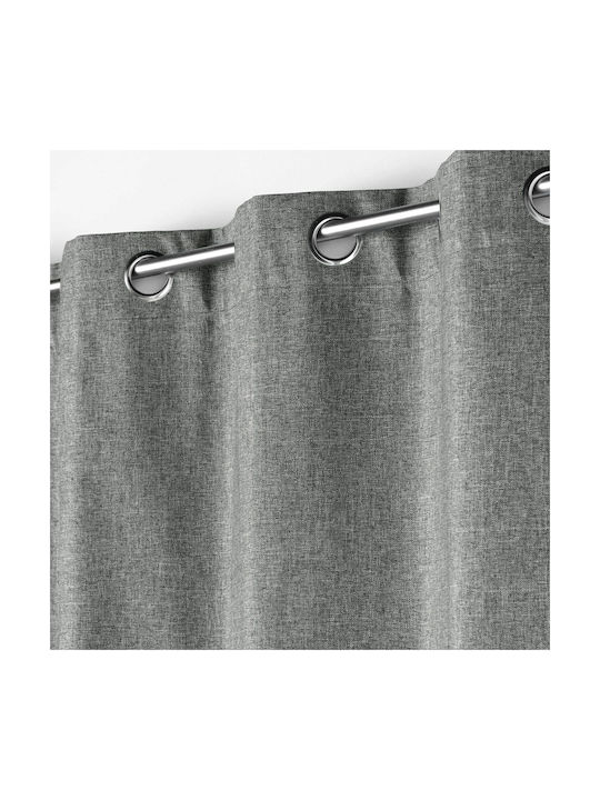 Perdea Opacă cu Capse Crepuscule Charcoal Grey 140x260cm