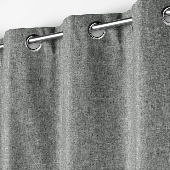 Κουρτίνα Συσκότισης με Τρουκς Crepuscule Charcoal Grey 140x260εκ.