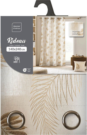 Vorhang mit Grommets Isadora Ocker 140x240cm