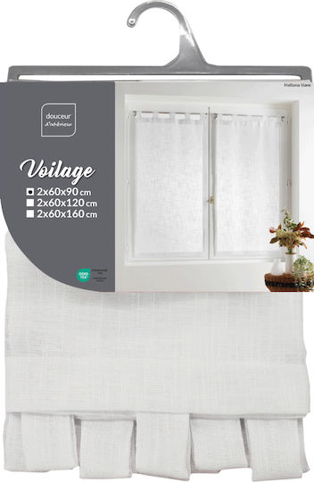Vorhang Für Fenster Mit Obere Registerkarte Haltona Weiß 60x90cm