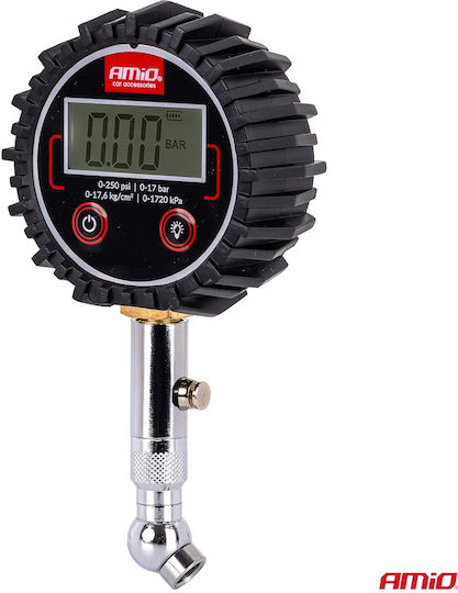 Amio Digital Tire Pressure Gauge 17 Bar Rotating Head & Bleed Valve 1pc 04464/am