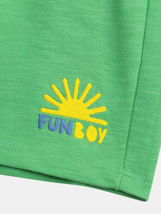 Kids Set with Shorts Summer 2 Pieces Green