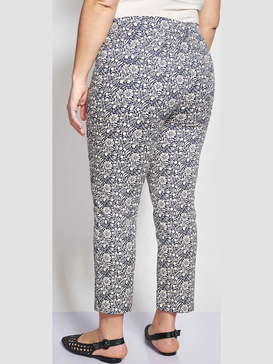 Pantaloni Dama Albastru Costum Slim Fit