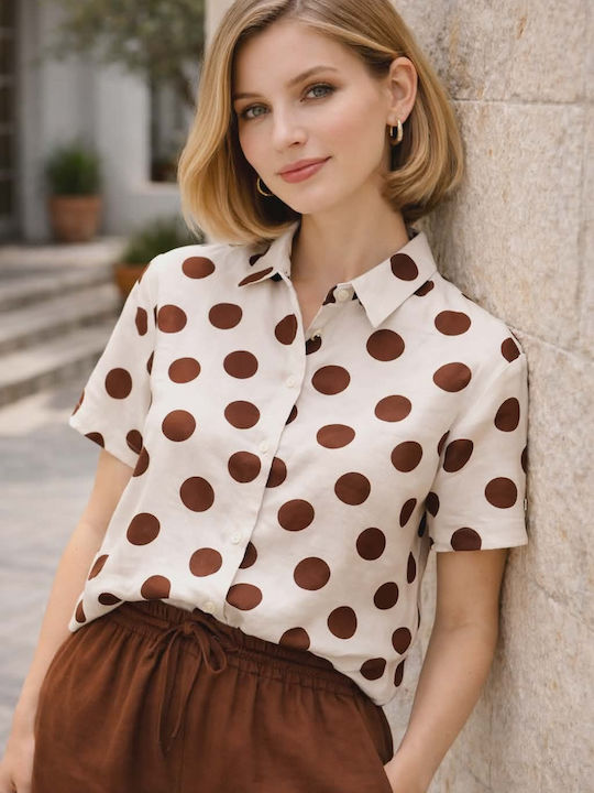 Women's Brown Set with Straight Leg Trousers