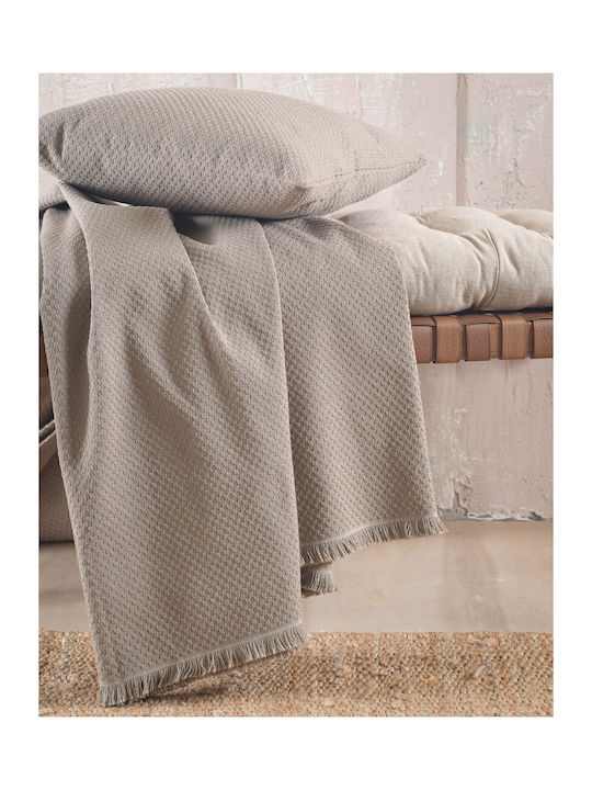 Rythmos Rami Zweisitzer-Sofa Überwurf Jacquard 180x240cm Ecru