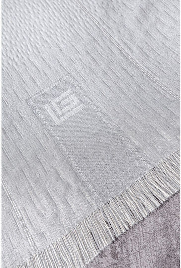 Guy Laroche Soho Ριχτάρι Τετραθέσιου Καναπέ Chenille 180x350εκ. Silver
