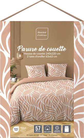 Παπλωματοθήκη Βαμβακερή Υπέρδιπλη 240x220 L-c Morgane Mocha