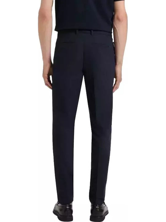 Trousers Chino Elastic in Slim Fit Dark Blue