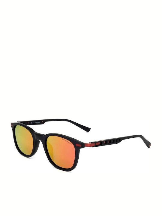 Tonino Lamborghini Unisex Γυαλιά Ηλίου με Μαύρο Σκελετό και Κόκκινο Φακό