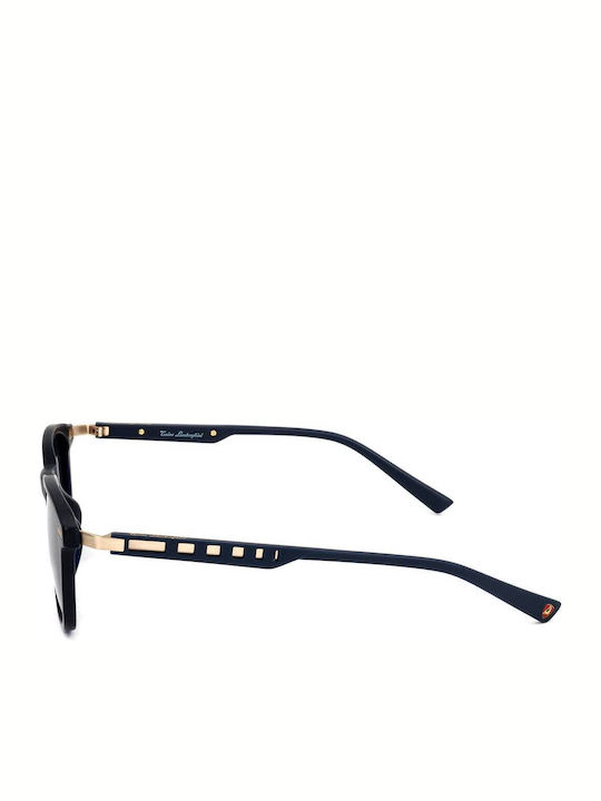 Tonino Lamborghini Unisex Γυαλιά Ηλίου με Navy Μπλε Σκελετό και Μαύρο Φακό