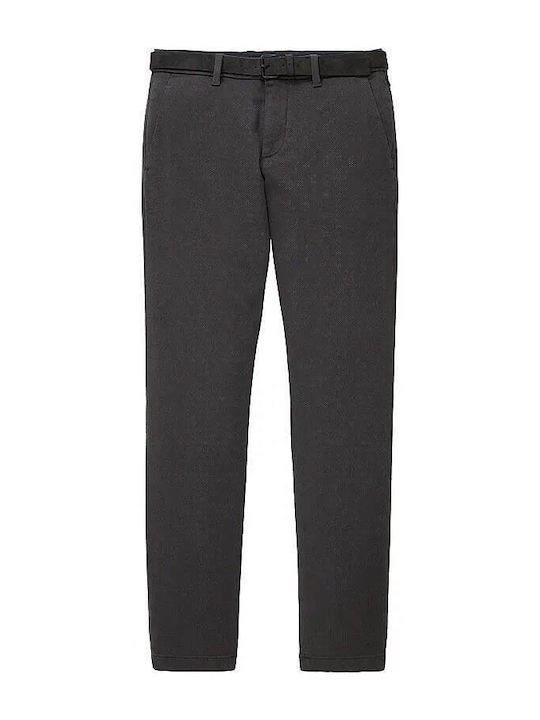 Travis Pantaloni Chino Elastic cu Croială Slim Gray