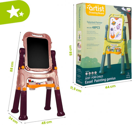 MalPlay Magnetic Board / Blackboard 49x30x88cm