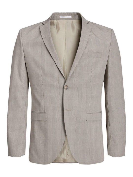 Men’s Suit Jacket with Slim Fit White Pepper