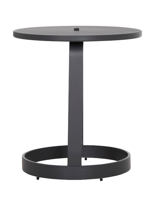 Hilfsmittel Garten- und Terrassentisch für kleine Außenräume Aluminium zusammenklappbar Mino Grau 47x47x53cm