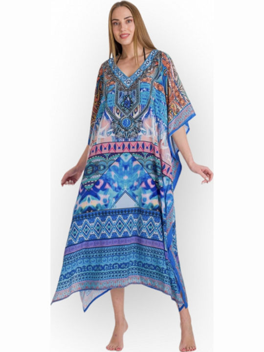 Rima Beachwear Γυναικείο Καφτάνι Παραλίας Τυρκουαζ