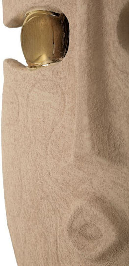 Mauro F Wall Decor Dakar Coppia Beige Made of Ceramic Material 2 Pieces
