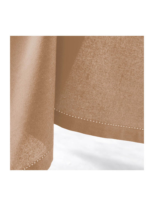 Cotton Tablecloth L-c Charline Mocha 140x240cm