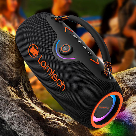 Lamtech Bluetooth Speaker 80W With Battery Life Up To 8 Hours Black Orange LAM980947