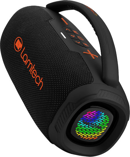 Lamtech Bass Boost Party Box Ηχείο Bluetooth 20W με Ραδιόφωνο και Διάρκεια Μπαταρίας έως 6 ώρες Black Orange