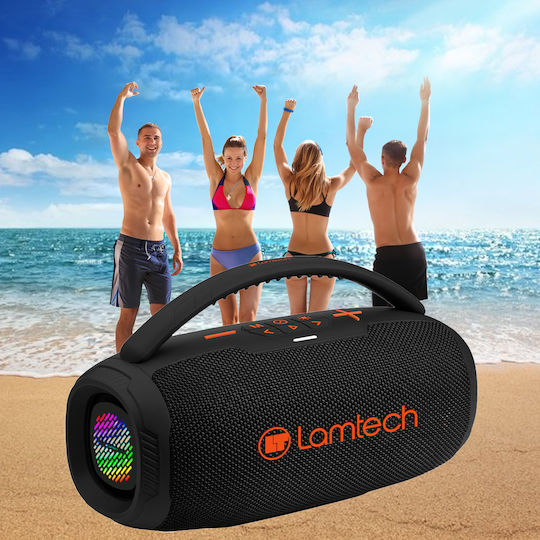 Lamtech Bass Boost Party Box Ηχείο Bluetooth 20W με Ραδιόφωνο και Διάρκεια Μπαταρίας έως 6 ώρες Black Orange