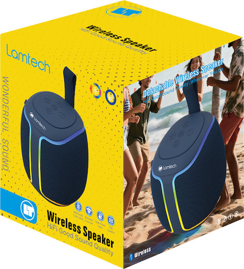 Lamtech Detachable Boxă Bluetooth 5W cu Radio Albastră