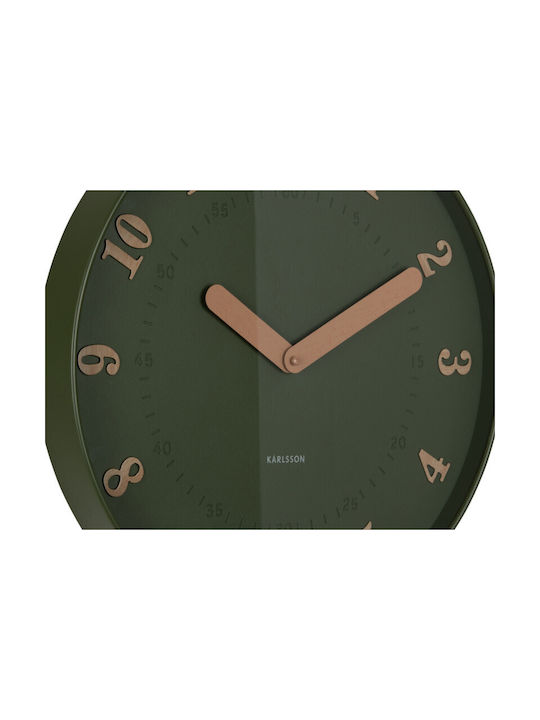 Karlsson Amena Wall Clock Plastic Green 40x4cm
