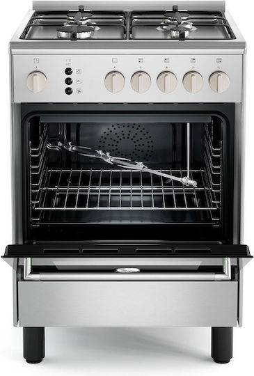 La Germania CLS6 40 81 D X LPG Gas Cooker 60lt W59.5cm. Inox