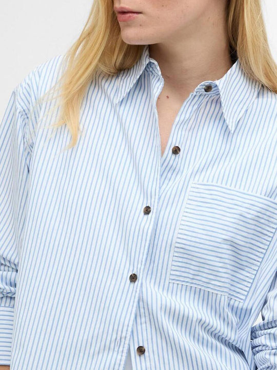 Μακρυμάνικο Γυναικείο Πουκάμισο Chambray Stripe Ριγέ