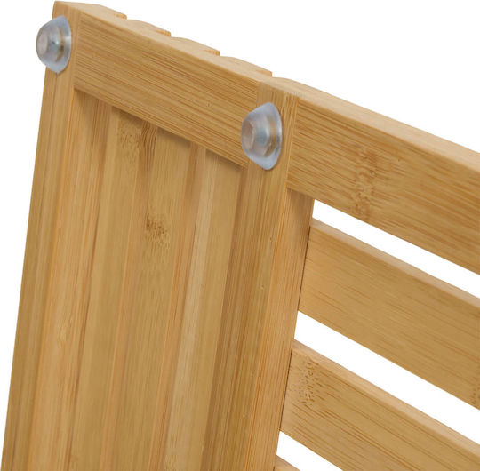 5Five Αντιολισθητικό Πατάκι Μπάνιου Ξύλινο F-v Slatted 213759 55x33εκ.