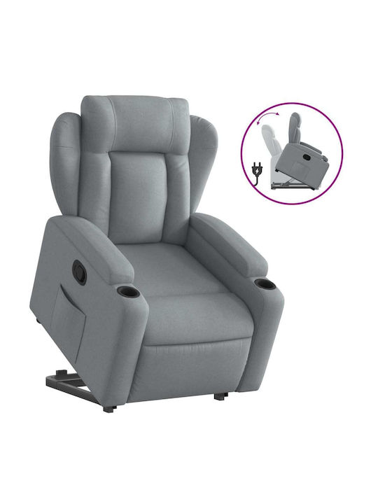 Relax Armchair with Footstool Light Grey 77x94.5x100cm