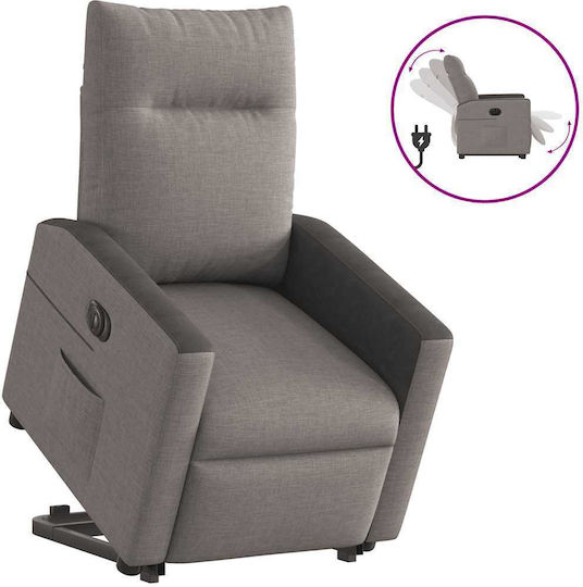 Armchair with Footstool 50x54x100cm Taupe Armchair with Footstool 50x54x100cm Taupe