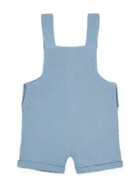 Kids Fabric Dungarees Stone Blue
