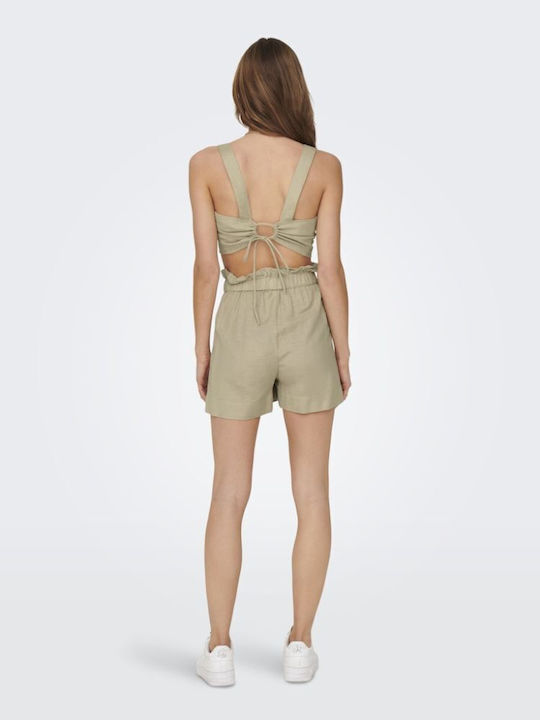 Women's Linen Shorts Green