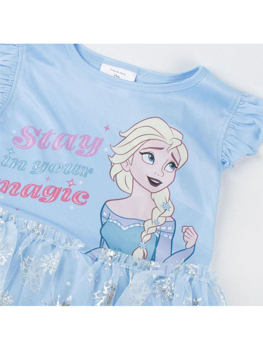 Frozen Παιδικό Φόρεμα Τούλινο Γαλάζιο