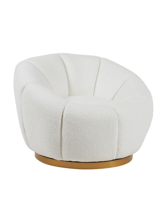 Snuggle Armchair Swivel White 95x87x69cm