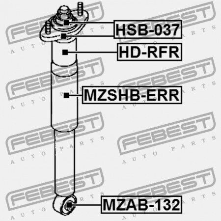 Febest Rear Shock Absorber Bushing for Mazda CX-7 ER 2007-2009 Eu EG21-28-910F