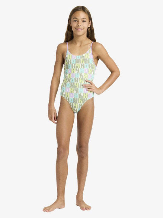 Roxy Letter Up Kids One-Piece Swimwear Olive