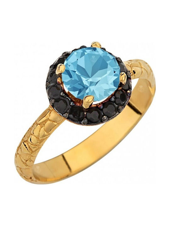 Verorama Women's Gold Plated Silver Ring