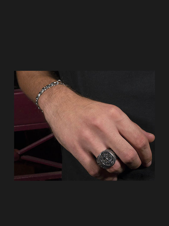 Theodora's Jewellery Inel Pentru Bărbați Din Oțel Theodora's Jewellery Inel Pentru Bărbați Din Oțel