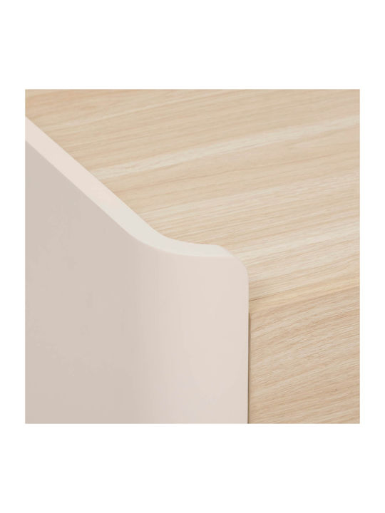 Κομοδίνο F-v Roundy Ξύλινο Μπεζ 40x40x50cm