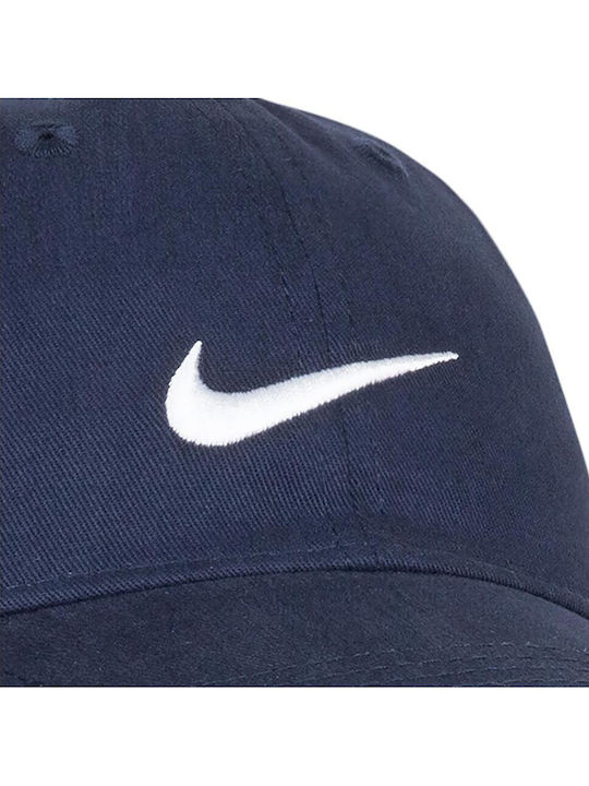 Nike Детска Шапка С Козирка Текстилна Swoosh Синя